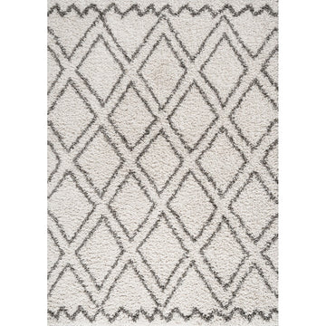Soller Diamond Trellis Shag Area Rug
